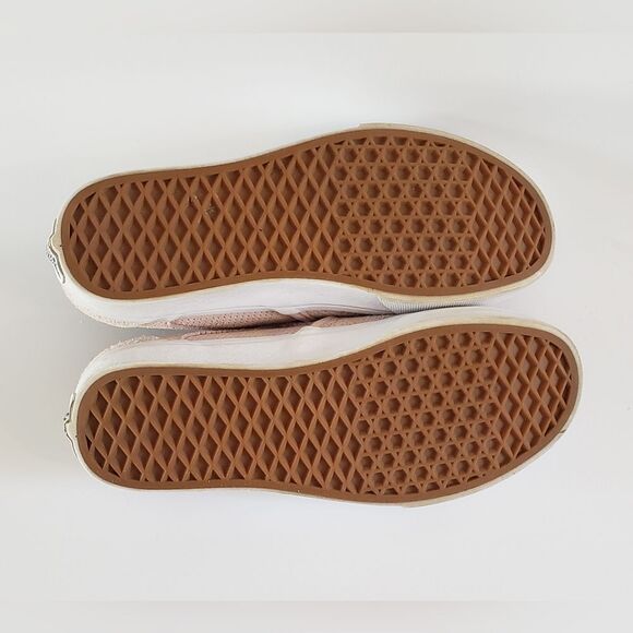 Vans Women's Sneakers in Light Pink and White Size 7.5 - Picture 8 of 10